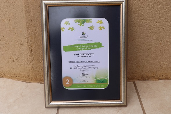LEPELLE-NKUMPI MUNICIPALITY SCOOPED POSITION 2 IN DISTRICT GREENEST MUNICIPALITY COMPETITION